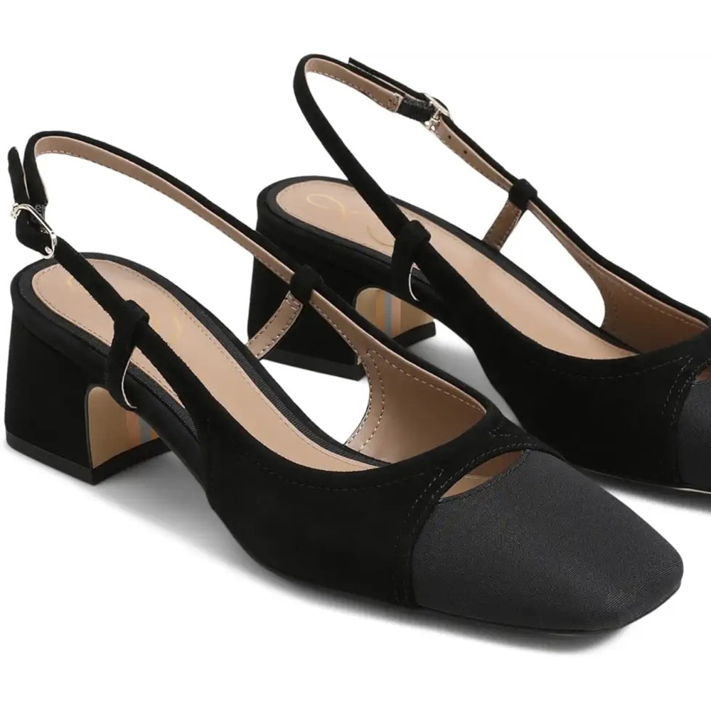 New Unworn Sam Edelman Tarra Sling Heels Black 9.5